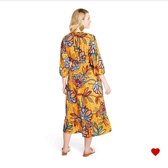 Tabitha Brown x Target Women's Floral/Polka Dot Print Cover Up - Picture 3 of 9